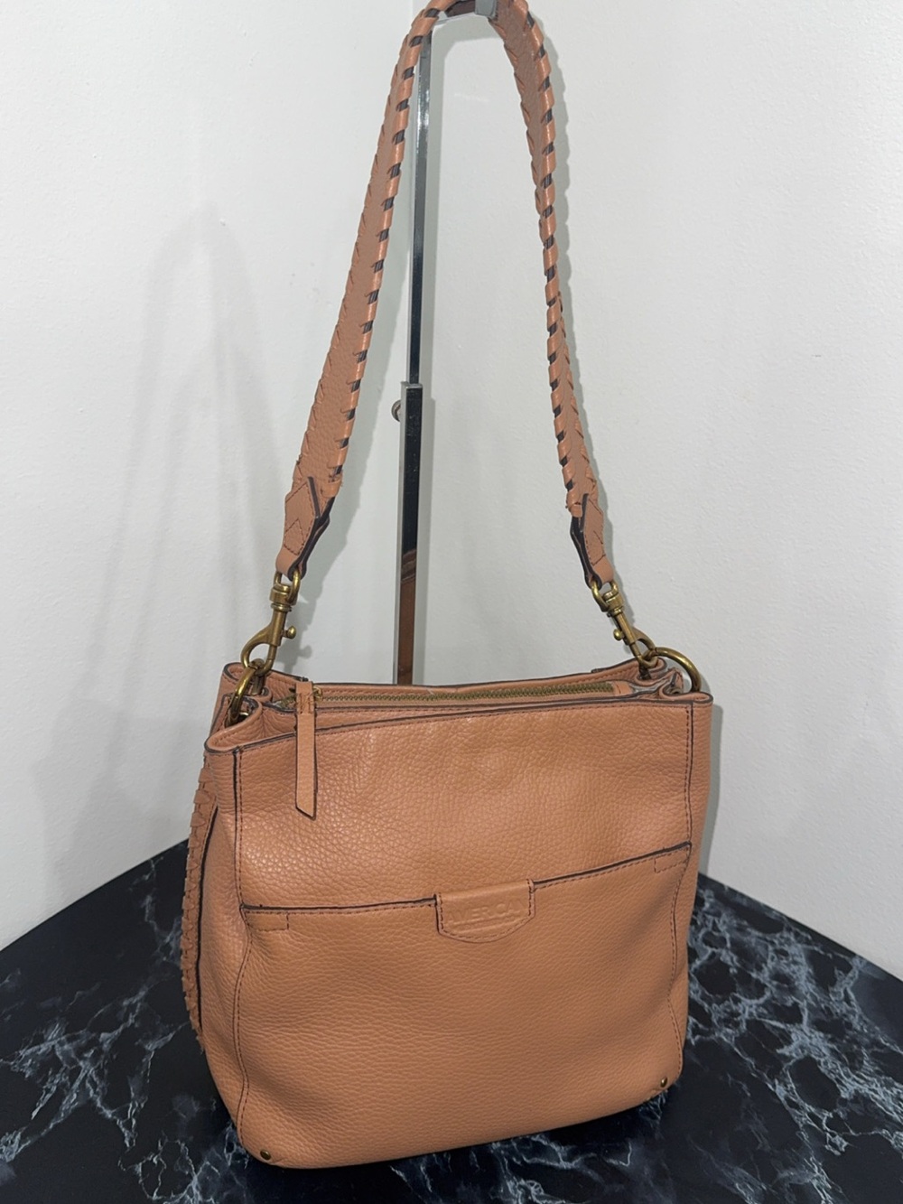 American Leather Co. Handbag Luca Triple Entry Crossbody Bag AUTHENTIC - Picture 5 of 9